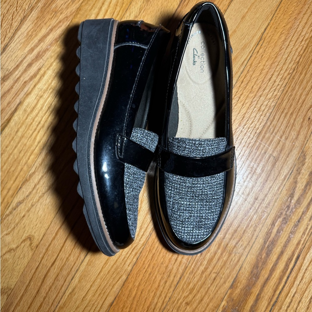 CLARKS Collection Loafers Shoes Sharon Gracie Black Size 8.5 M Women’s PreOwned.